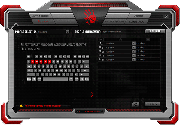 KeyDominator 2 (teclado) Software