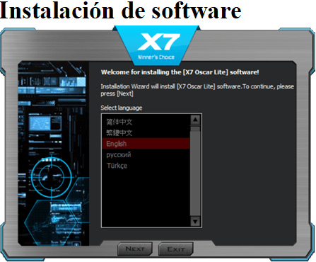 Instalación de software