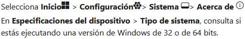 Buscar información del sistema operativo en Windows 11