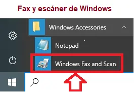 Fax y escáner de Windows