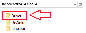 después de extraerlo, abre la carpeta Driver