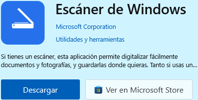 Escáner de Windows
